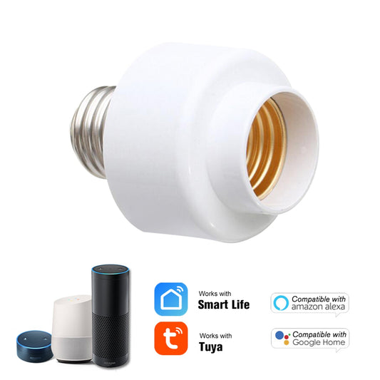 for Tuya WiFi Smart Light Bulb Holder E27 Wireless Lamp Holder Real Timer for Smart Home Compatible with for Home